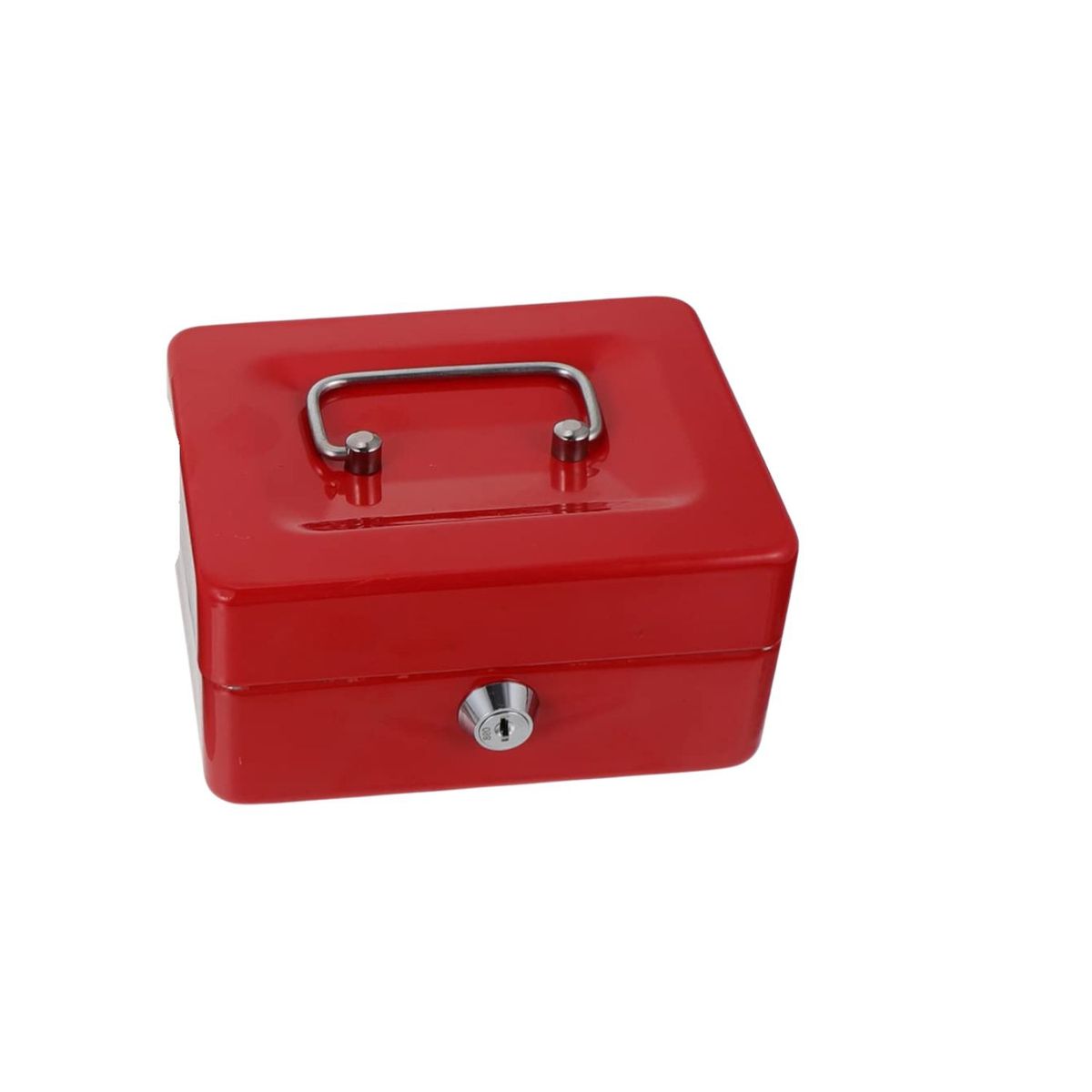 GENERICO - Caja Fuerte Mediana Metálica Llave Seguridad 20x16 cm