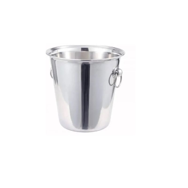 GENERICO - Hielera Con Asas 24cm Balde Champagne Champaña Hielo Plata