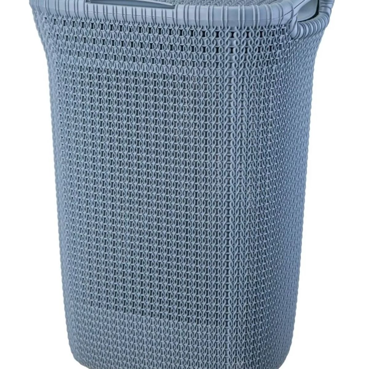 GENERICO - Cesto Canasto Para Ropa Khipu 60 Lts Con Tapa Color Azul Acero
