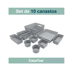GENERICO - Canastos Organizadores Set De 10 Unids Cocina Baño Multiuso