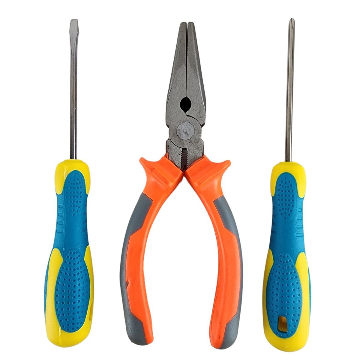 GENERICO - Set de Herramientas 3 piezas destornilladores Alicate Manual