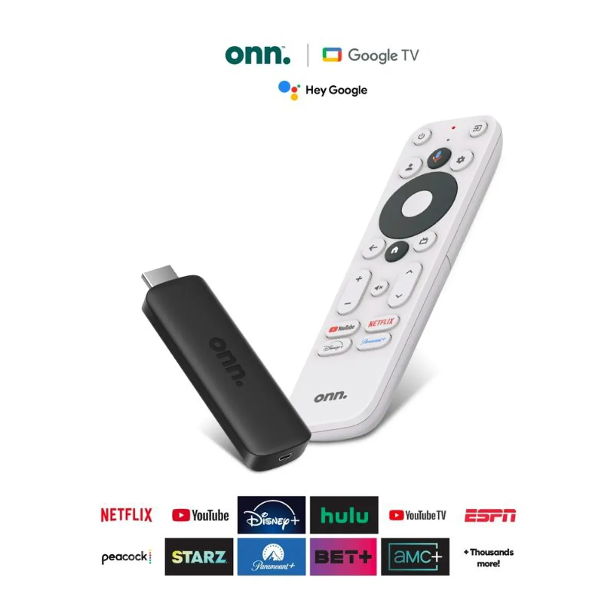 ONN - ONN Google TV - FULL HD - Streaming 2023 - Negro