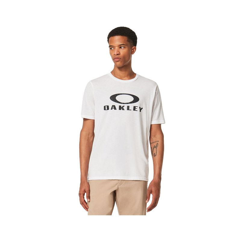 OAKLEY - Polera Oakley O Bark Hombre White/Black