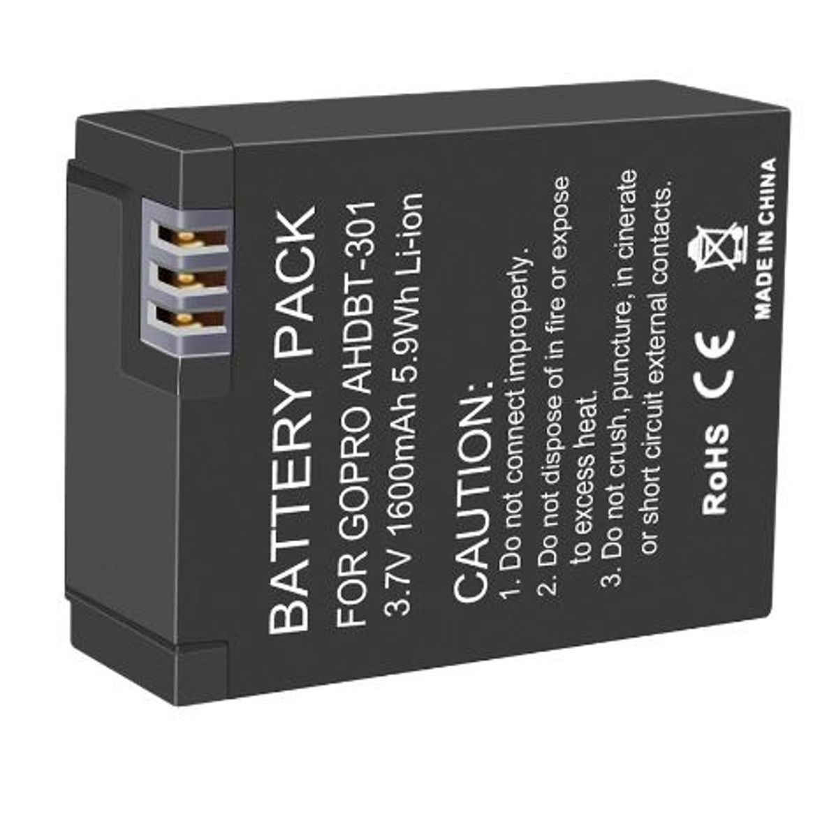 GENERICO - KIT CARGADOR + 2 BATERÍAS GOPRO 3 ALTERNATIVA