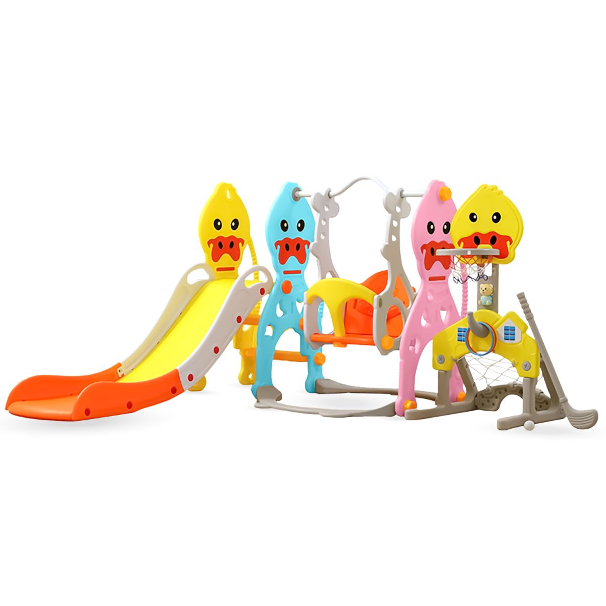 KIDSTAR - Resbalin Columpio musical 5 en 1 Amarillo