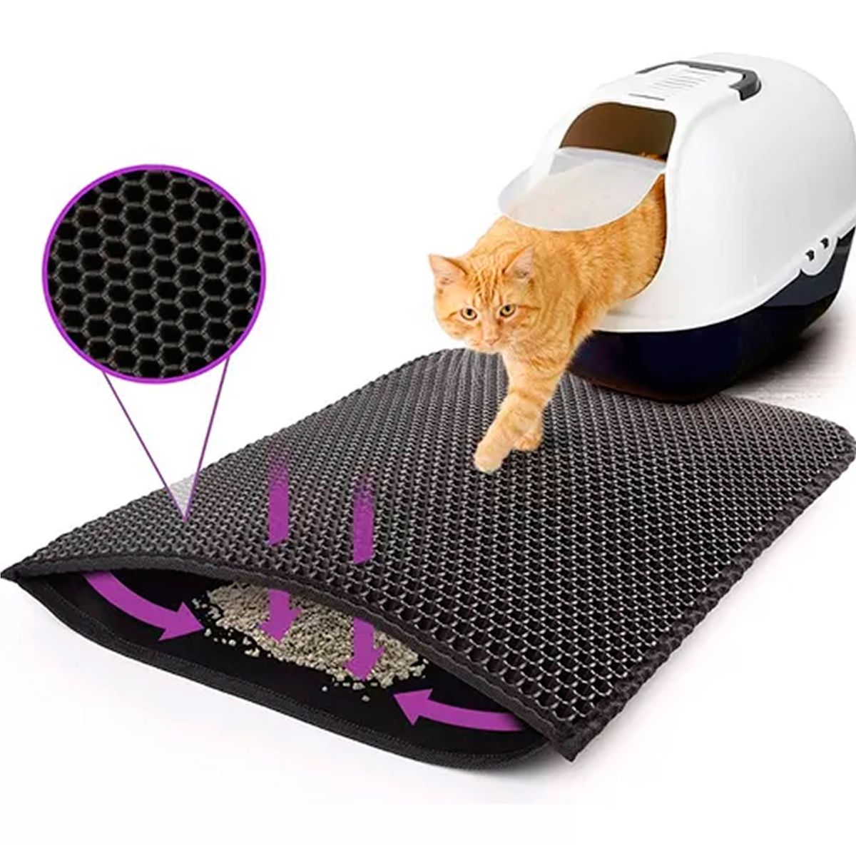 OFERTABKN - Alfombra Para Atrapar Arena De Gatos Tapete Mascotas.