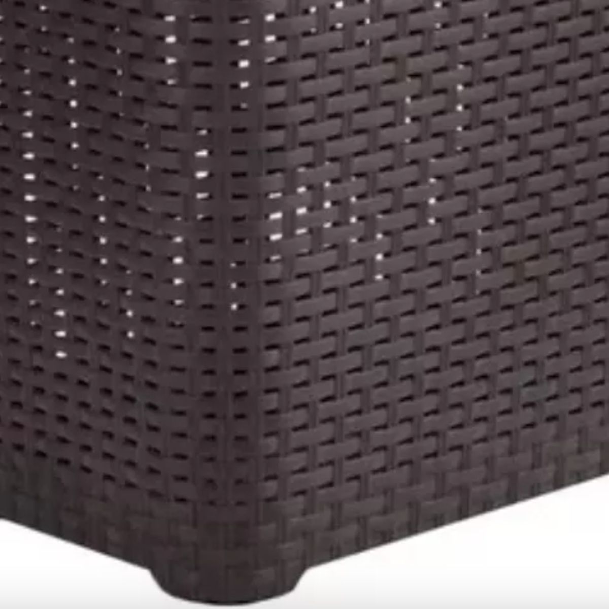 GENERICO - Cesto Canasto Para Ropa Rattan 60 Litros Con Tapa Color Marrón Calado