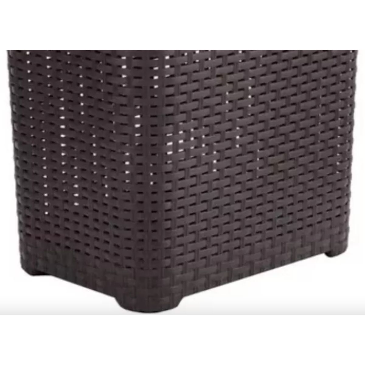 GENERICO - Cesto Canasto Para Ropa Rattan 60 Litros Con Tapa Color Marrón Calado