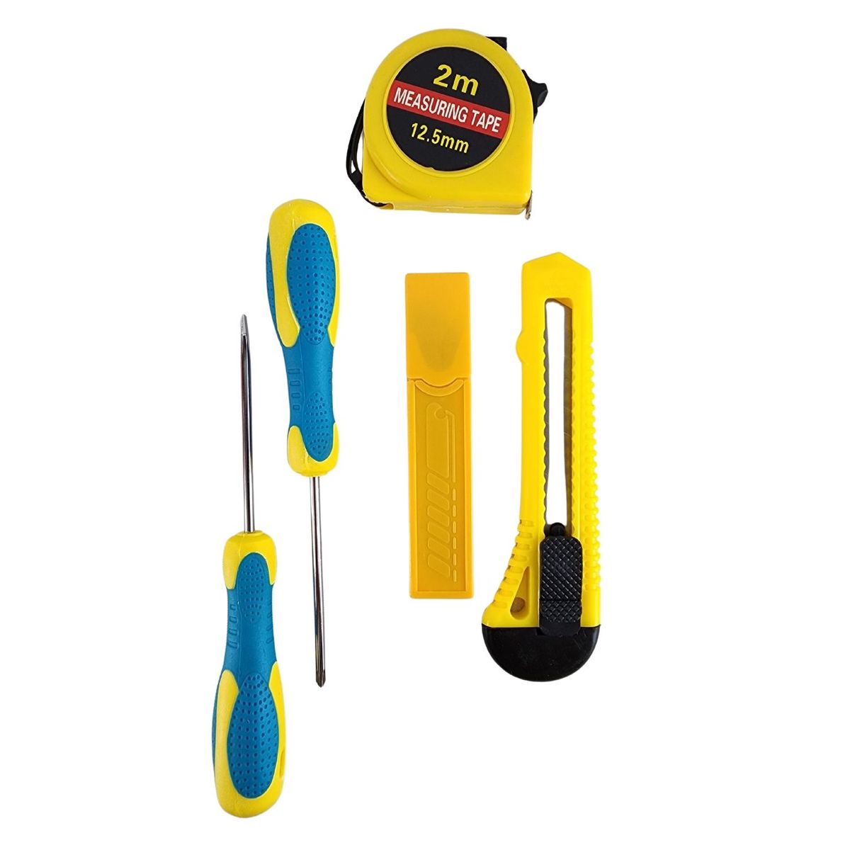 GENERICO - Set 5 Piezas Herramientas Destornillador CInta Cutter Manual