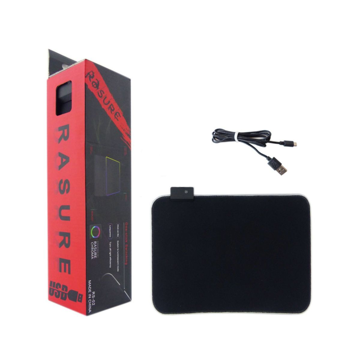 GENERICO - Mouse Pad Negro Gamer 34x25 cm Iluminación LED RGB Ordenador