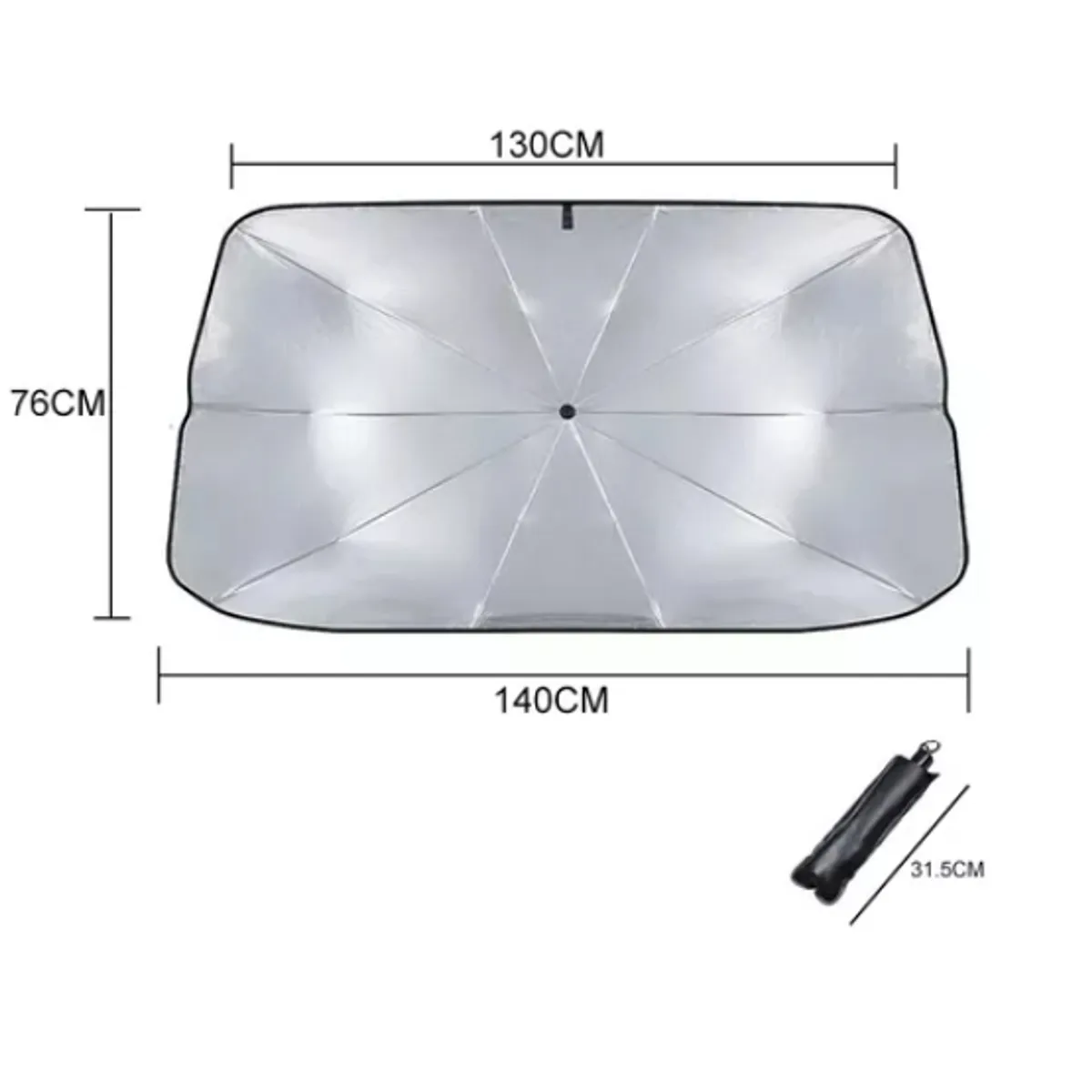 OFERTABKN - Quitasol Parasol Parabrisas De Auto Tipo Sombrilla Cubre Sol