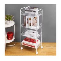 Estante Carrito De Cesta Organizador Verdura Libro 4 Niveles