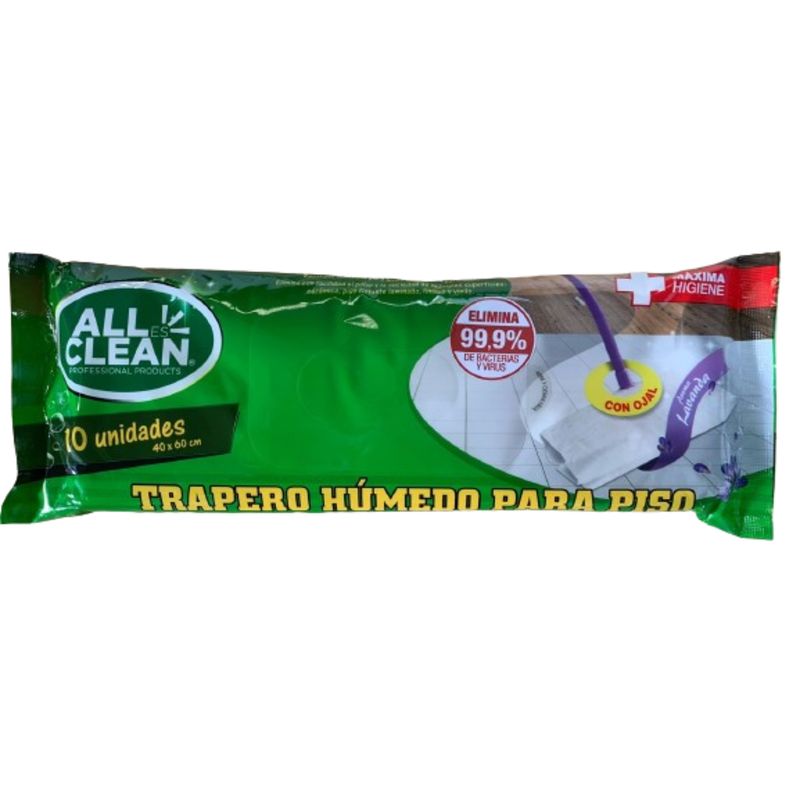 ALL CLEAN - TRAPERO HUMEDO PARA PISO CON OJAL