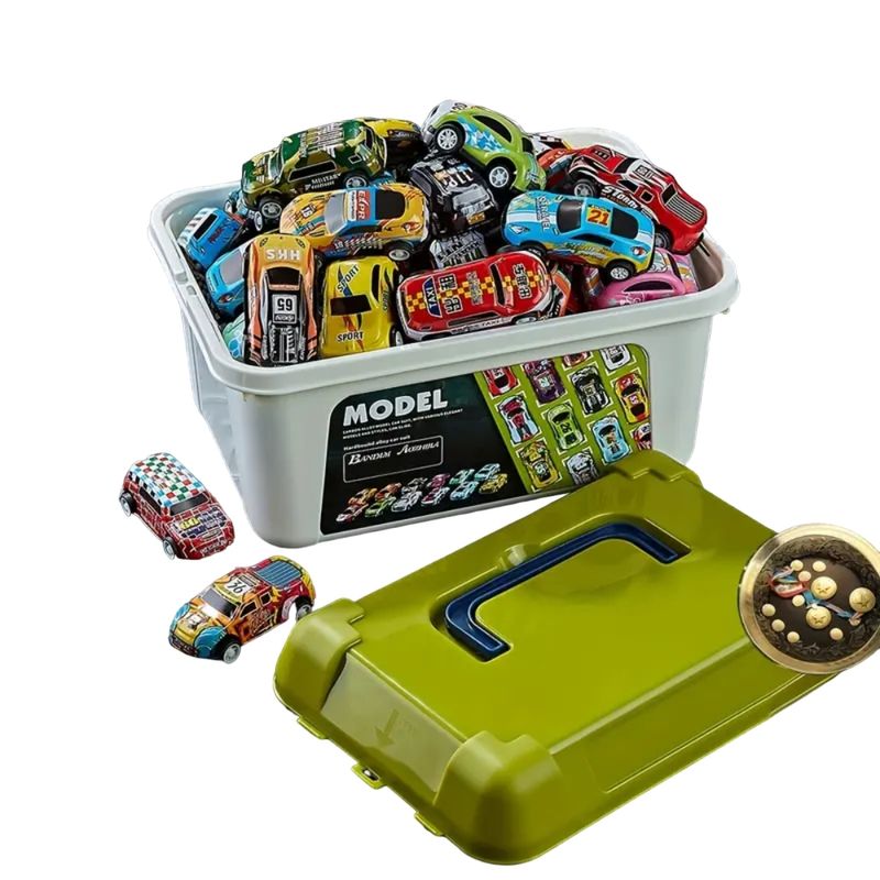 SPACEZAT - Set de 30 Autos a Fricción con Caja de almacenaje