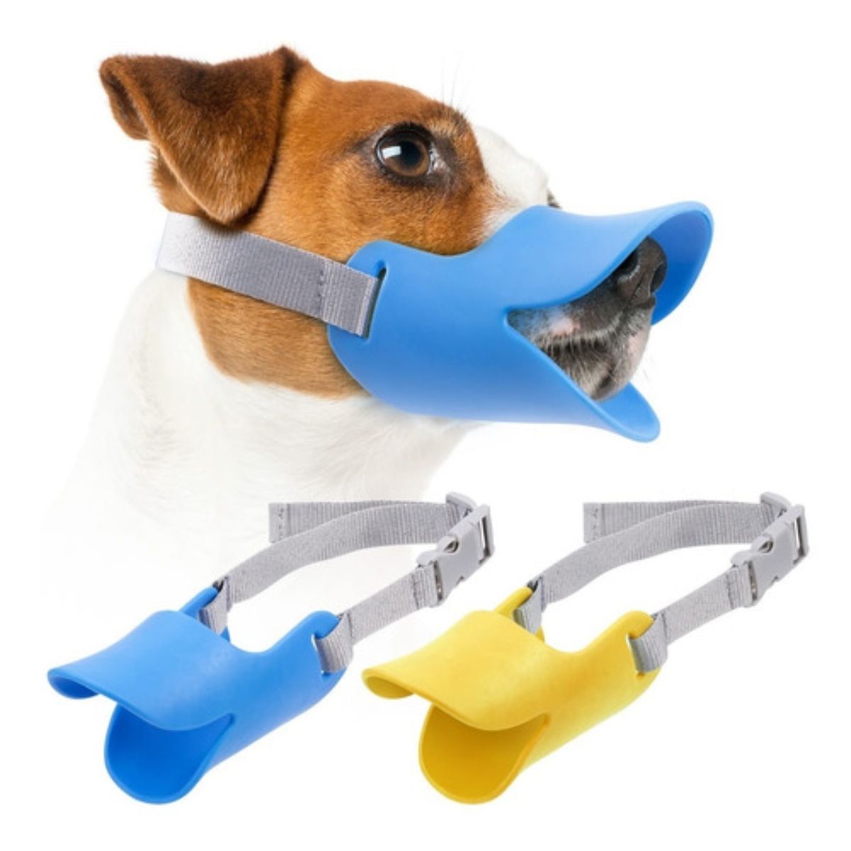 GENERICO - Bozal Protector Seguridad Para Perros Flexible Diseño Pato