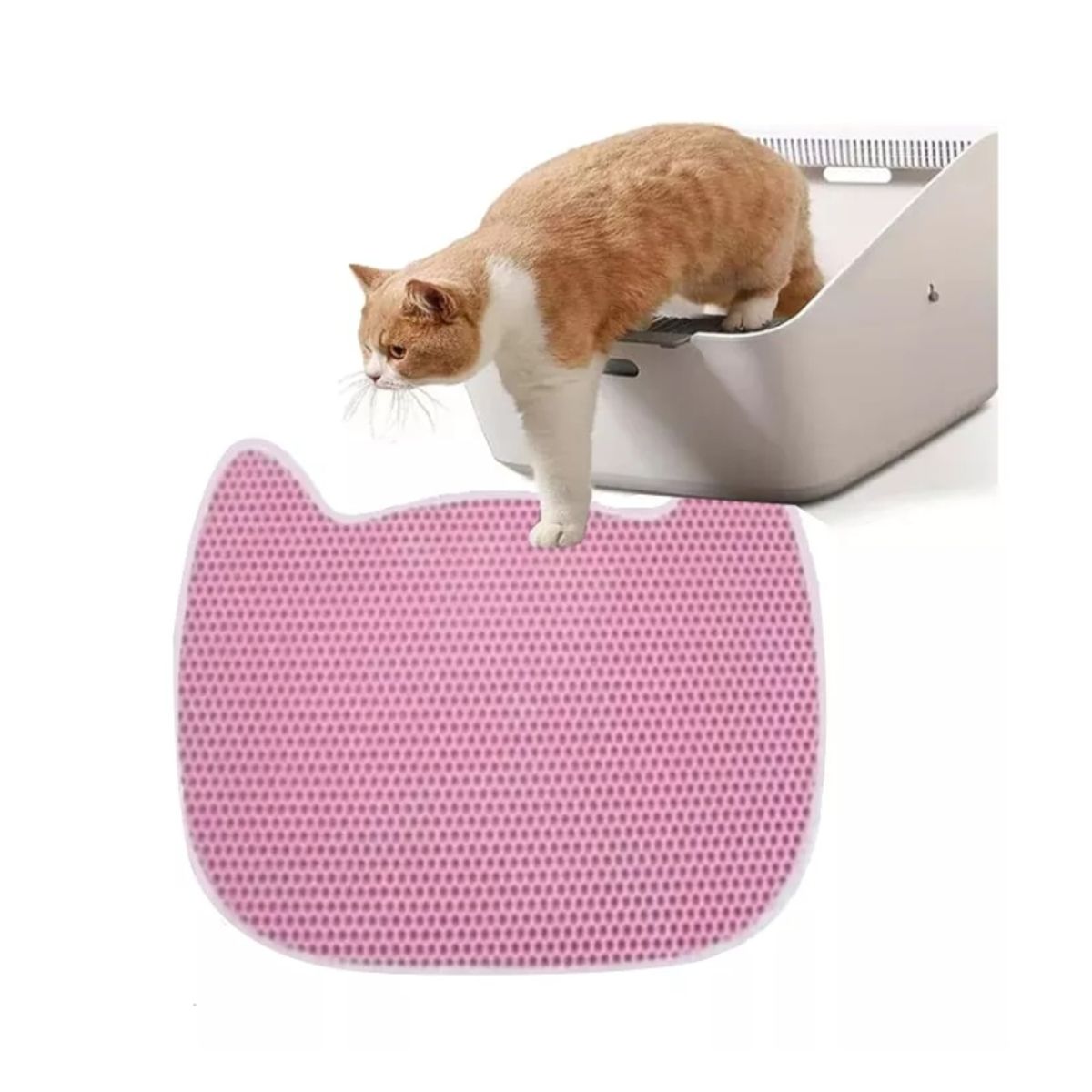 GENERICO - Alfombra Atrapa Arena Para Gatos Salida Arenero Mascotas.