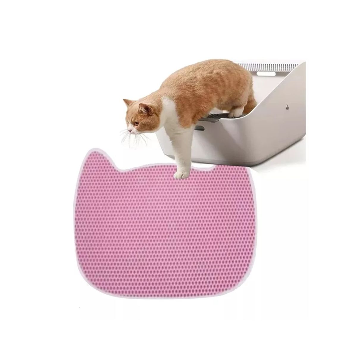 GENERICO - Alfombra Atrapa Arena Para Gatos Salida Arenero Mascotas.