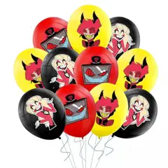 GENERICO - Set de Globos látex temática Hazbin hotel