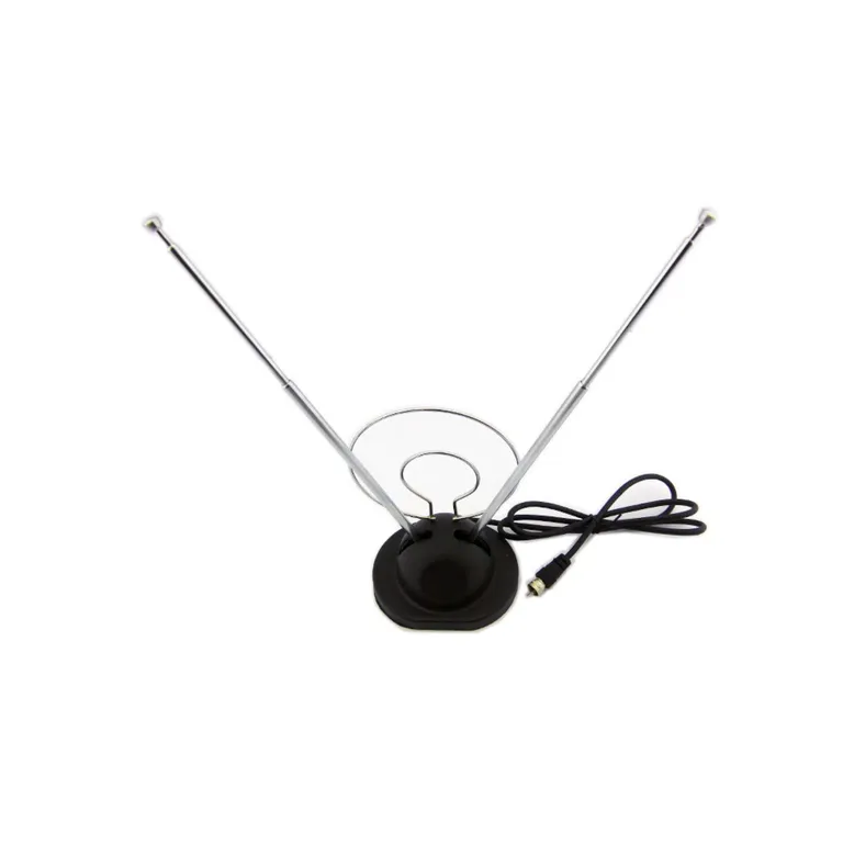 GENERICO Antena Para Tv Coaxial 60cm Con Cable de 98cm 3 Elementos