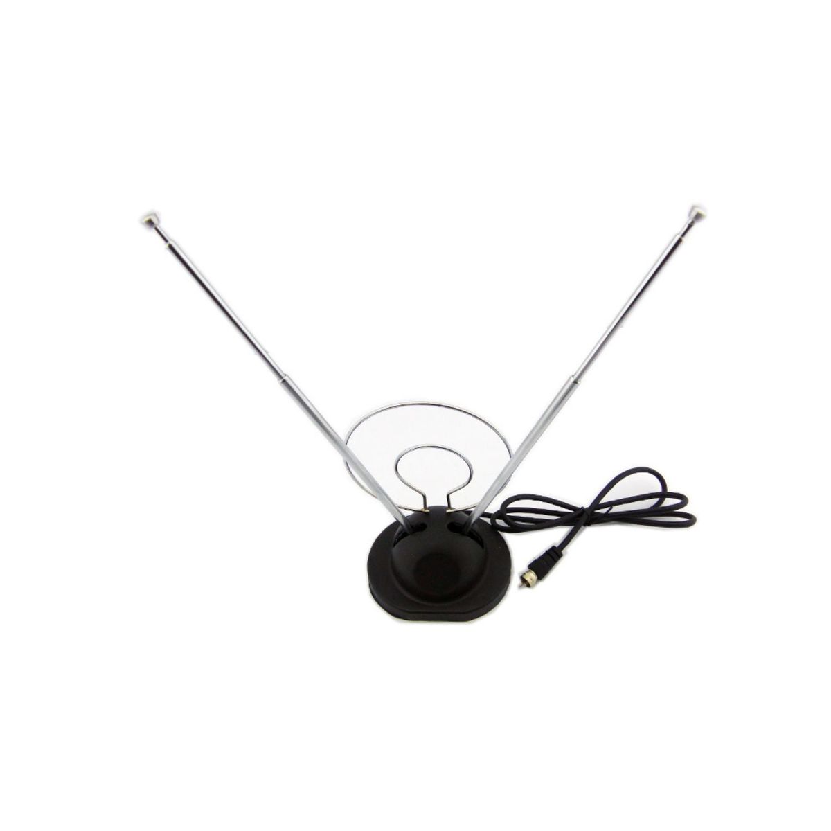 GENERICO - Antena Tv Digital Hd Coaxial Con Iman Cable 1 Mts. 4 Segmentos