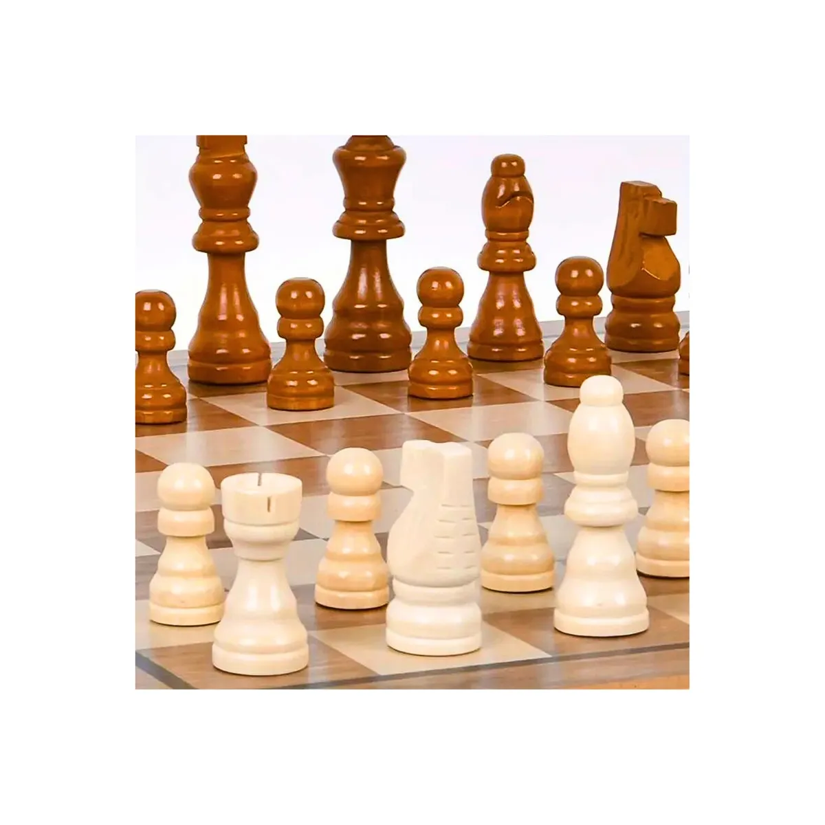 GENERICO - Kit Tablero Ajedrez Madera + Set Destapa Vino + Taza Papá