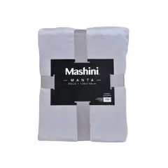 MASHINI - Manta color gris con brillos plateados