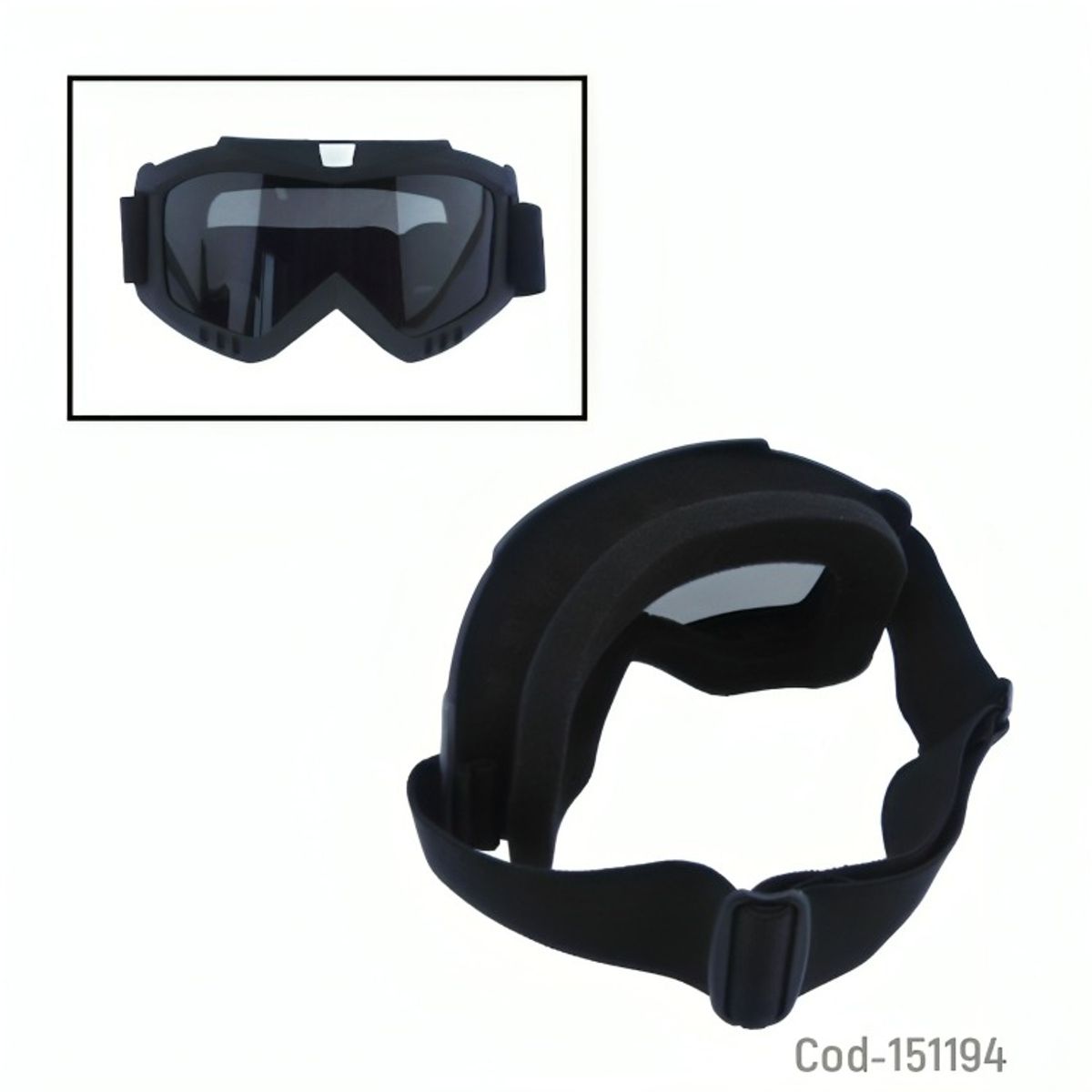 OEM - ANTIPARRA PARA MOTOCROSS MODR52 NEGRO CON MICA NEGRO