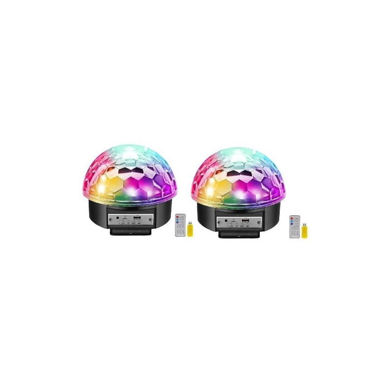 GENERICO - Pack 2 Bolas De Disco Led Ritmica Usb Bluetooth con Control