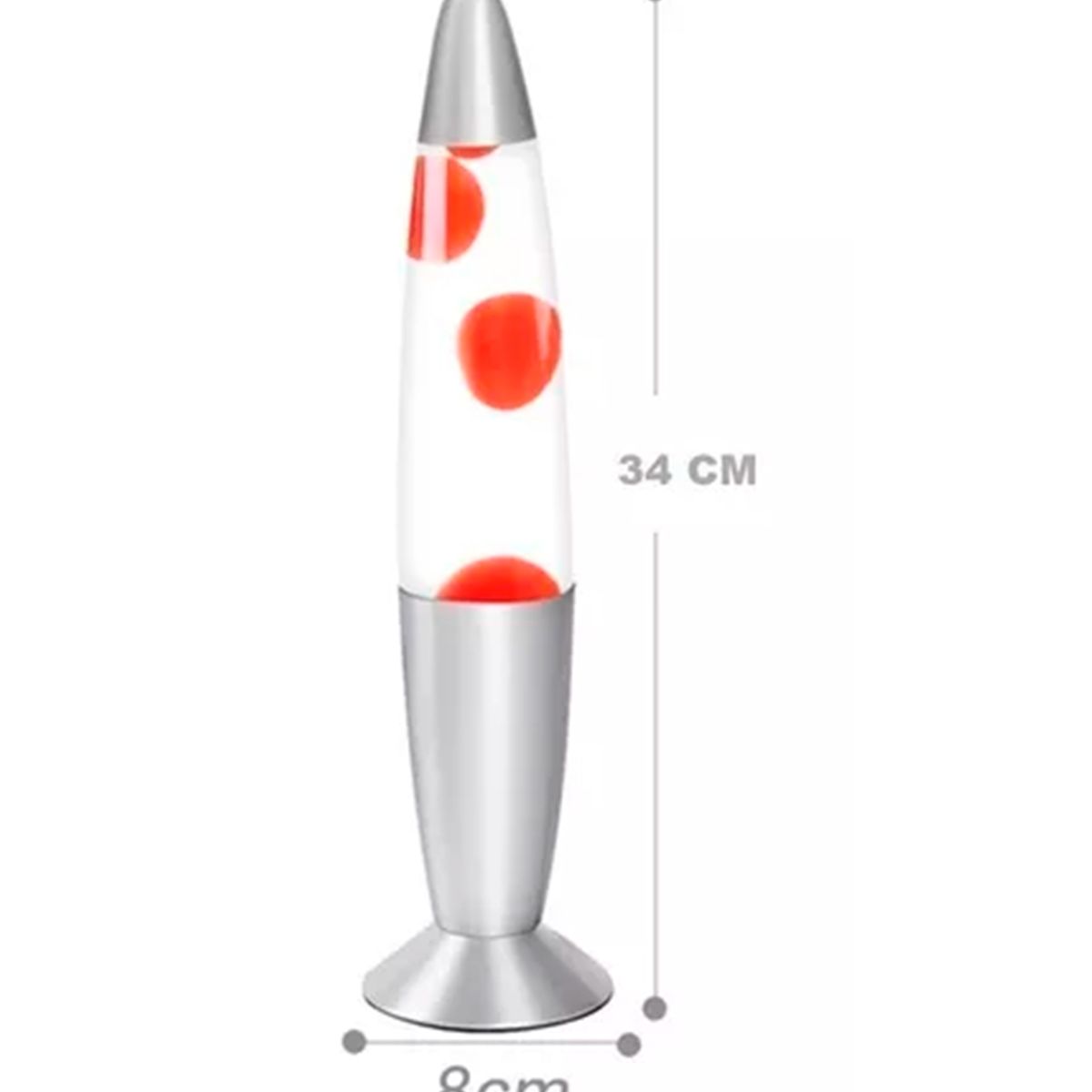 GENERICO - Lampara De Lava Para Escritorio 34cm Rojo
