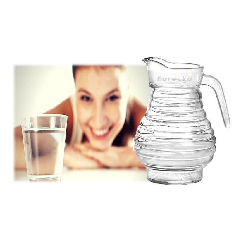 GENERICO - Jarra de Vidrio Glass Jug para Bebida Cervezas 1500ml