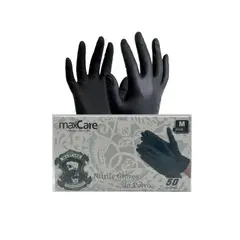 GENERICO - Caja de 50 Guantes Nitrilo Negro Maxcare Talla L