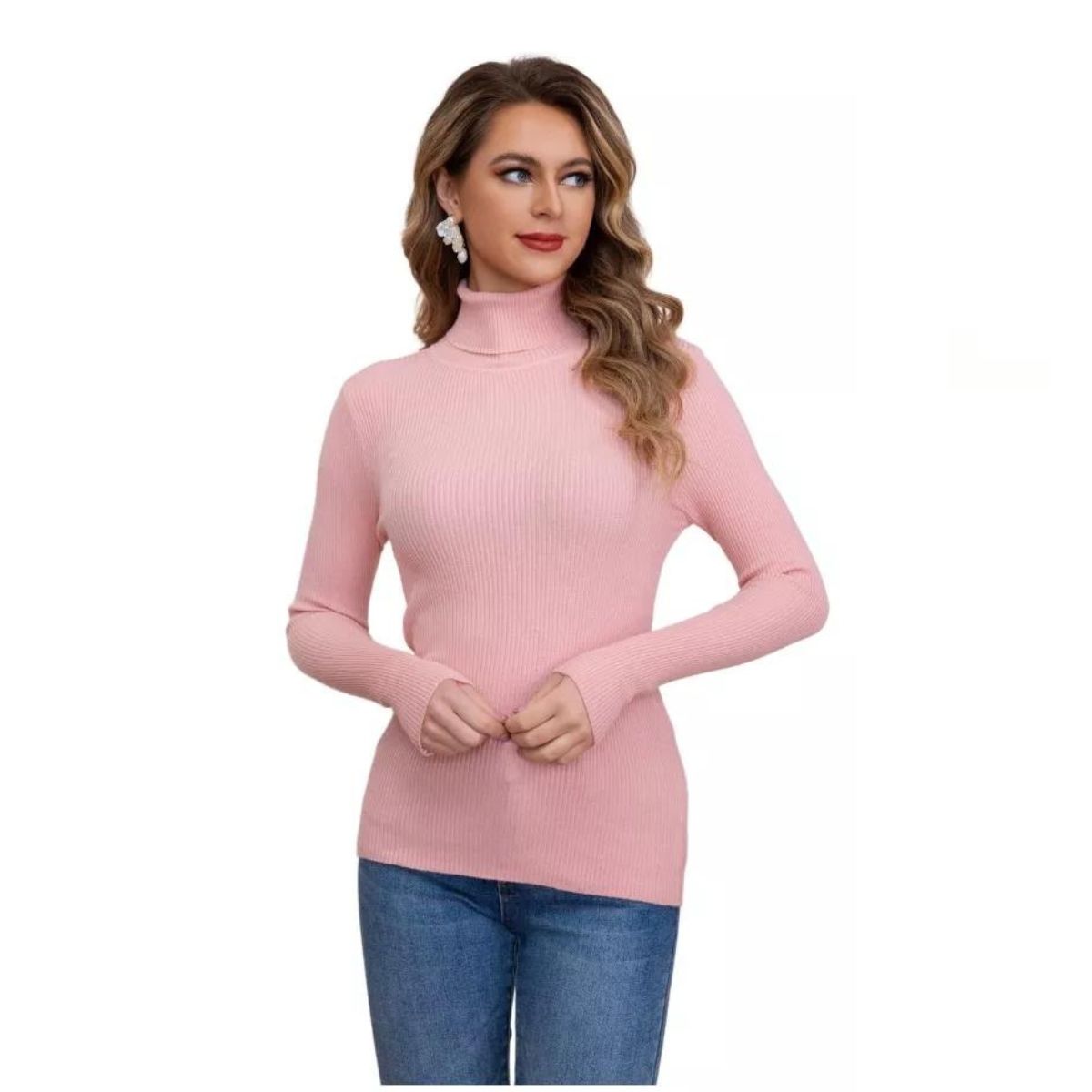 LOOK SHOP - Sweater Beatle Mujer Cuello Alto Otoño Invierno 005