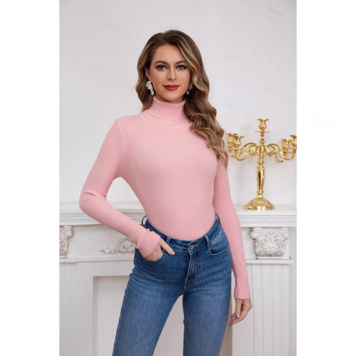 LOOK SHOP - Sweater Beatle Mujer Cuello Alto Otoño Invierno 005
