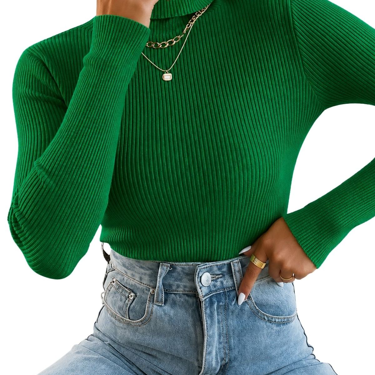 LOOK SHOP - Sweater Beatle Mujer Cuello Alto Otoño Invierno 005