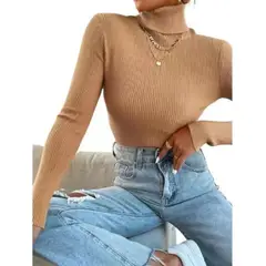 MPROPIA - Sweater Beatle Mujer Cuello Alto Otoño Invierno 005