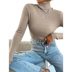 MPROPIA - Sweater Beatle Mujer Cuello Alto Otoño Invierno 005