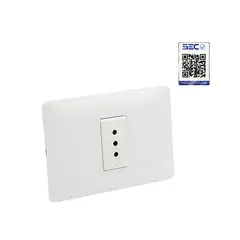 PHILCO - Enchufe Simple para Muro Tomacorriente Hembra 10A-250V