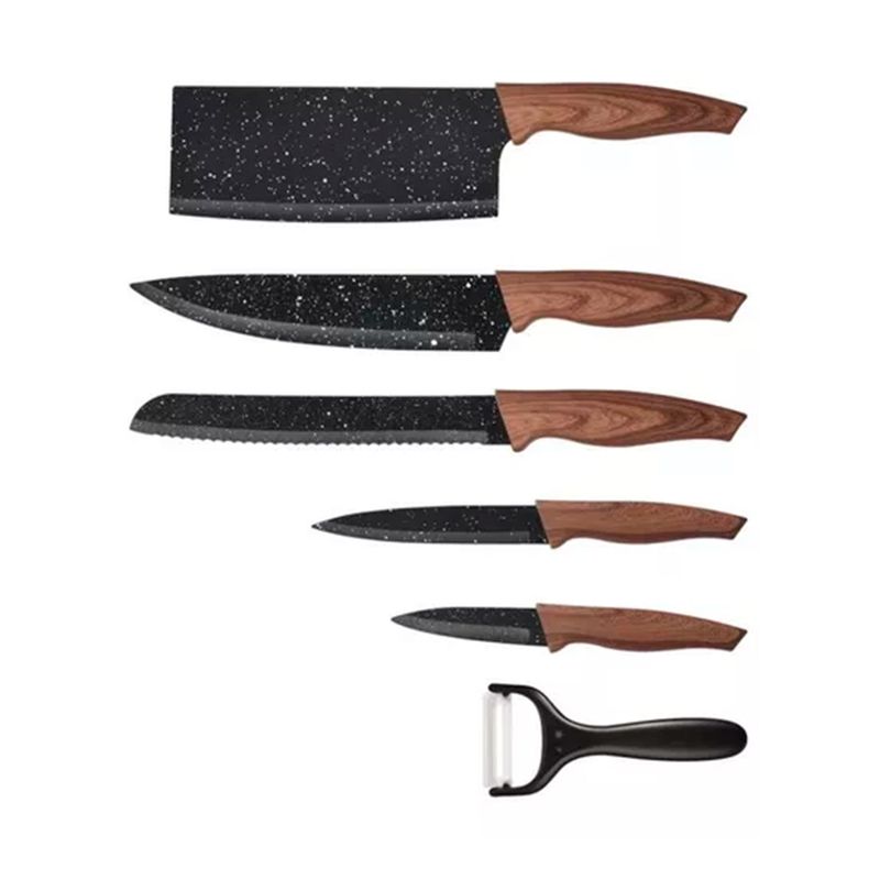 GENERICO - Set Cuchillos 6 Pcs Juegos Cuchillos Antiadherentes