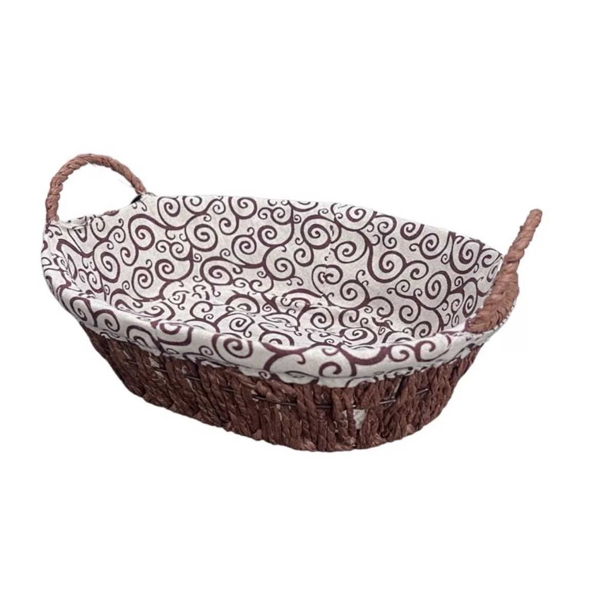 GENERICO - Cesta Panera Tejida Cesta De Pan Ovalada 21x28x8cm