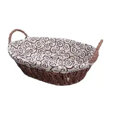 GENERICO - Cesta Panera Tejida Cesta De Pan Ovalada 21x28x8cm