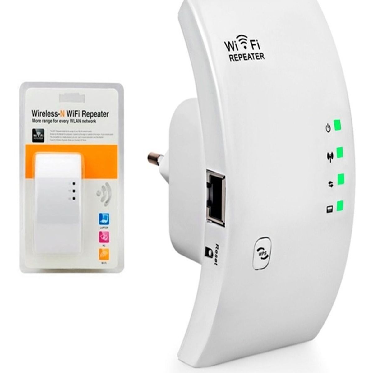 IRM - Repetidor Wifi 300Mbps Wireless N Boton WPS Extensor Senal Router AP Compacto