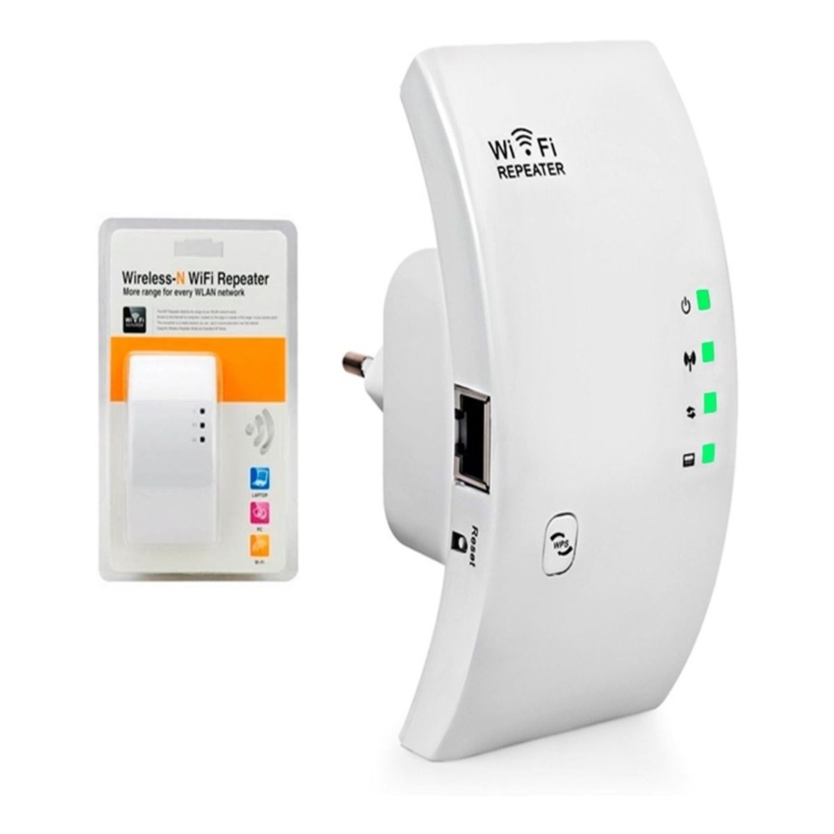 IRM - Repetidor Wifi 300Mbps Wireless N Boton WPS Extensor Senal Router AP Compacto