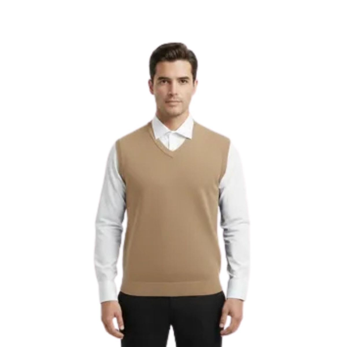 LOOK SHOP - Sweater Sin Mangas Hombre Cuello V Excelente Calidad 131