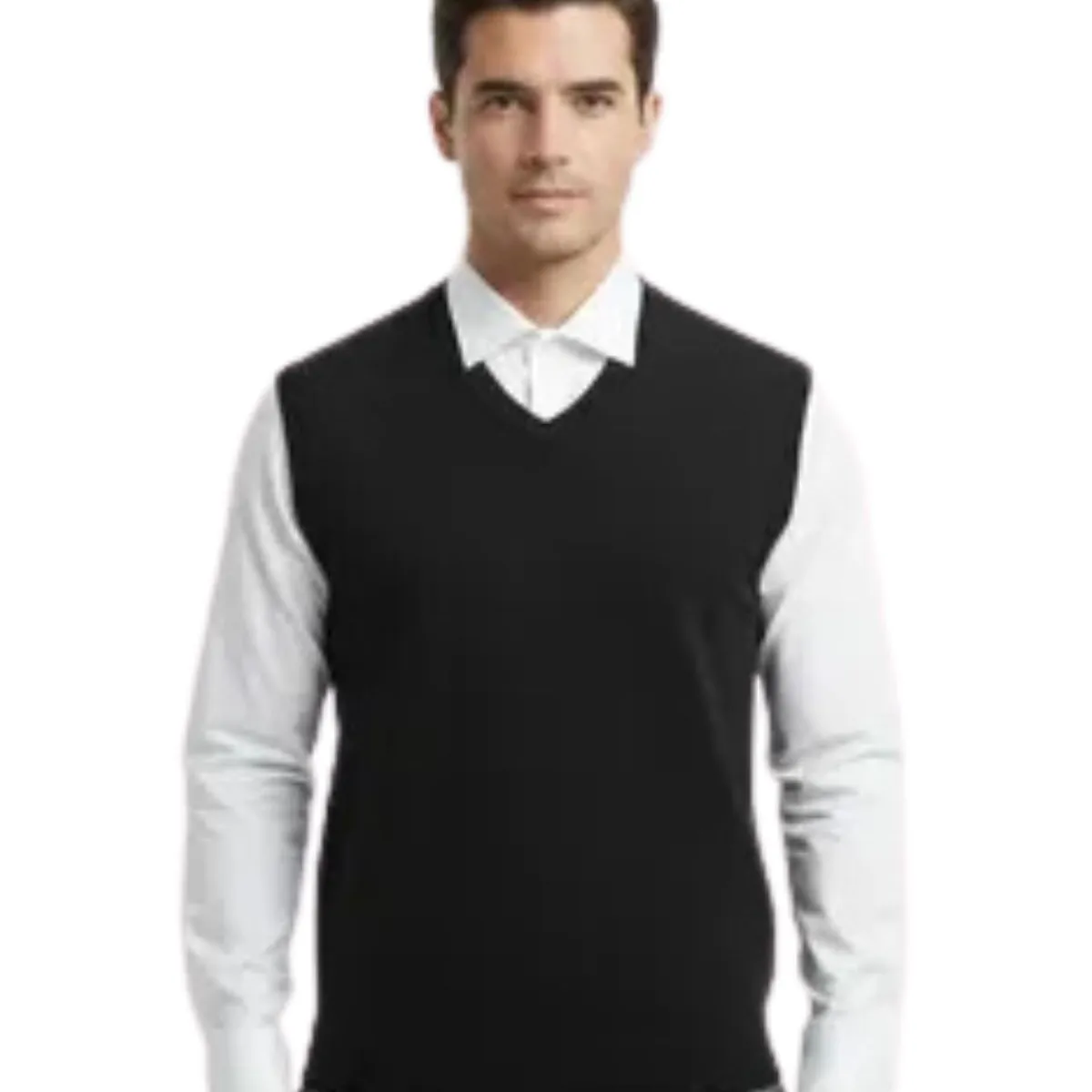 LOOK SHOP - Sweater Sin Mangas Hombre Cuello V Excelente Calidad 131