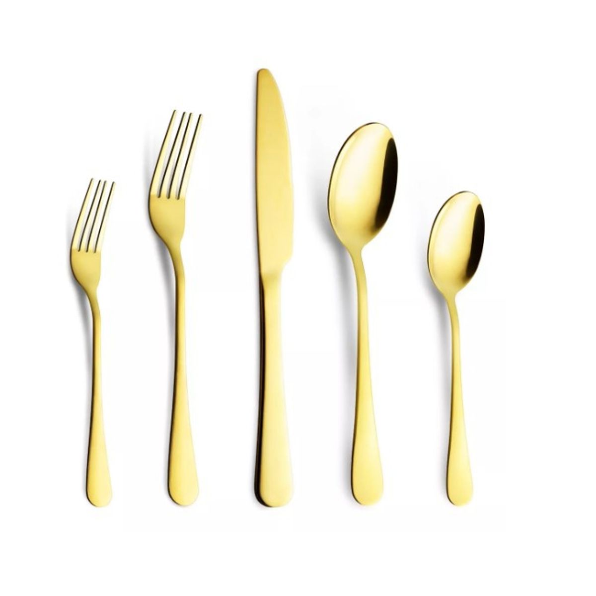 GENERICO - Juego De Cubiertos De Acero Inoxidable, 30 Piezas Dorado