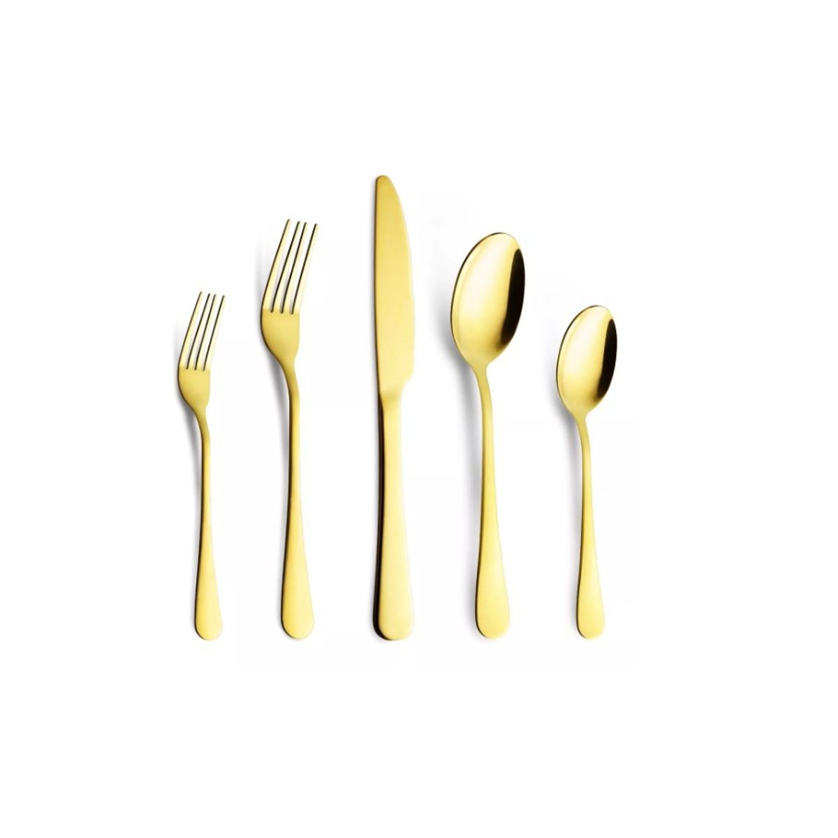 GENERICO - Juego De Cubiertos De Acero Inoxidable, 30 Piezas Dorado