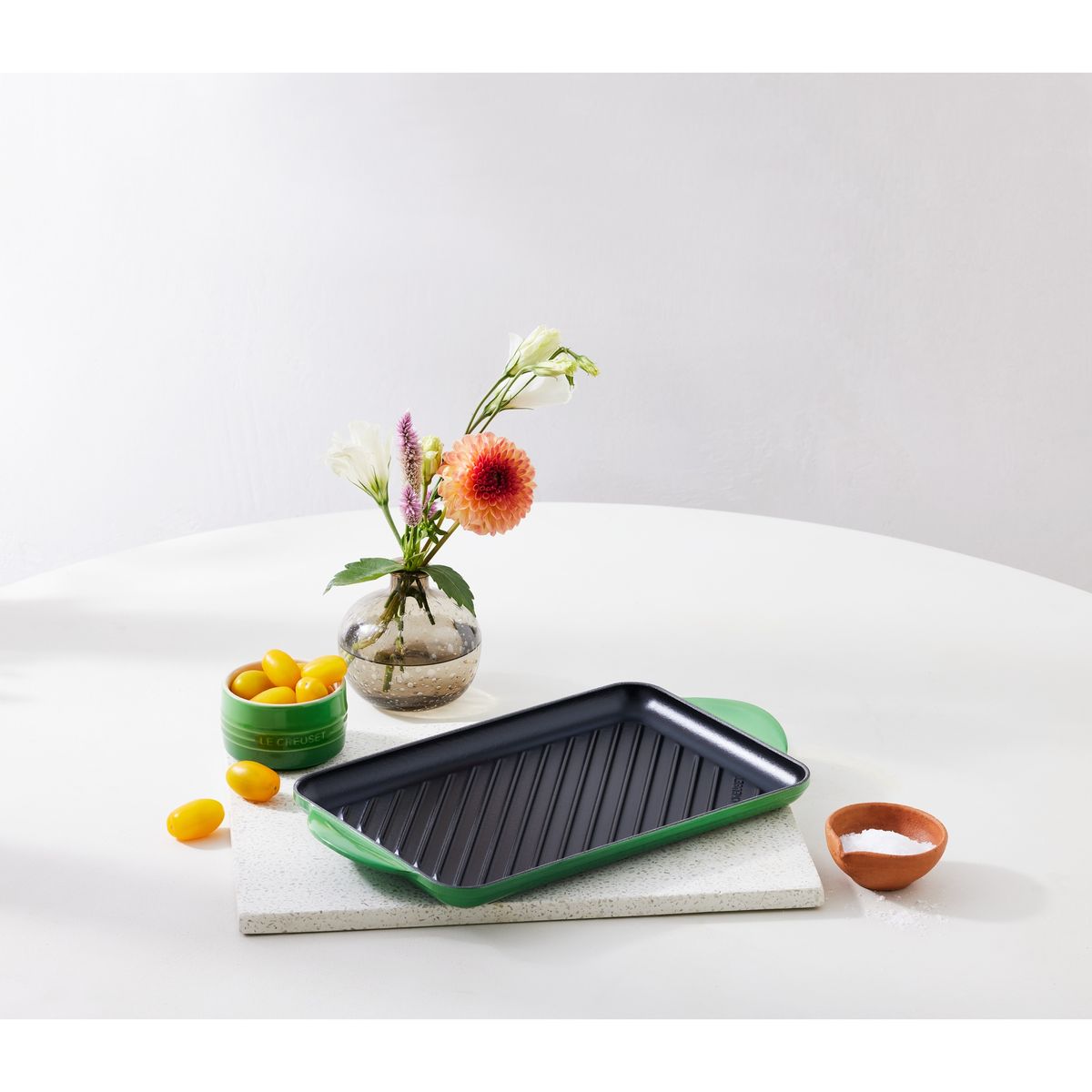 LE CREUSET - Le Creuset Parrilla Grill Rect 32cm Verde Bamboo Hierro