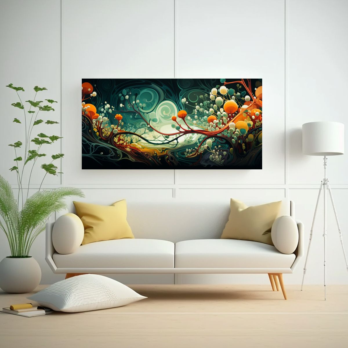 GENERICO - Pintura Decorativa De Lienzo Fusionando Emociones Y Naturale 160x80cm