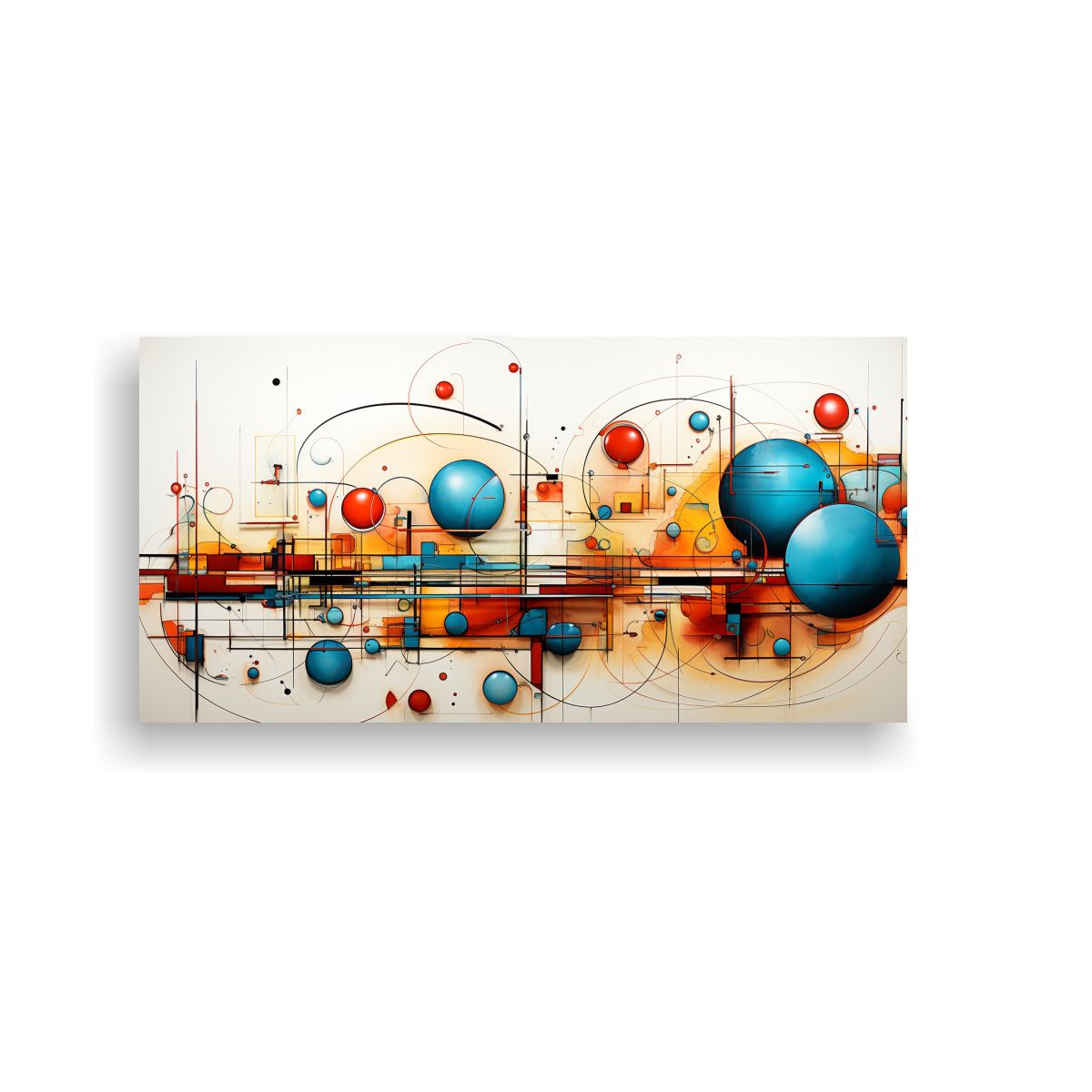 GENERICO - Cuadro Decorativo Abstracto En Tela Sublimada Con Temática  160x80cm