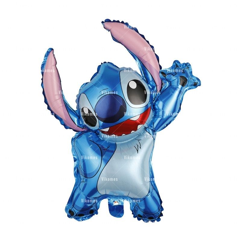GENERICO - 1 Globo Metalizado Stitch Cumpleaños Globifiesta
